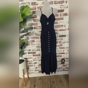 Elegant Navy Blue Maxi Dress